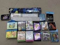 ポケモンカードスリーブ、プレイマット、デッキケースセット 18個