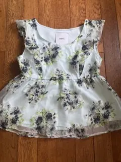 ISBIT アイズビット フラワープリント チュールトップス　美品