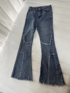 フリンジブーツカットデニム