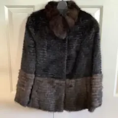 未使用品！ 超美品 ミンクショートコート(ブラック＆ブラウンL)