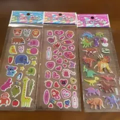 ぷくぷくシール　3種　3シート