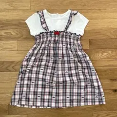 ミキハウス　チェック柄ワンピース