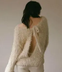 etretokyo オープンバックシャギーハンドニットプルオーバー