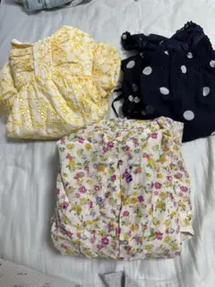 ワンピース花柄・黄色ドレスセット 3個まとめて売る