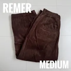 【REMER/リメール】ルーズワイドテーパードコーデュロイパンツ M ブラウン