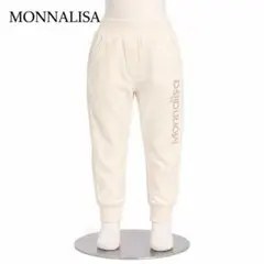 【新品タグ付き】MONNALISA ラインストーンロゴ ジョガーパンツ 36m