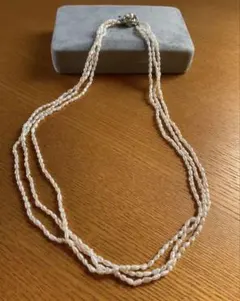 ホワイトパール 多重ストランドネックレス