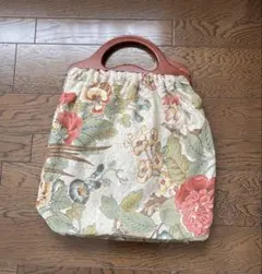 新品マルニ マーケット FLOWER CAFE アルミハンドル ミニトートバッグ