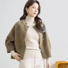 カーディガン アウター　カーキ 新品未使用