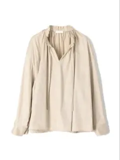【新品未使用】 Ballsey / ハイカウントサテン ネックフリルブラウス