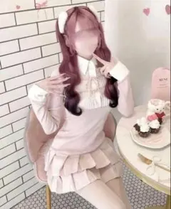 HONEY MEW ハニーミュウ　ダブルリボンブラウスドッキングワンピース