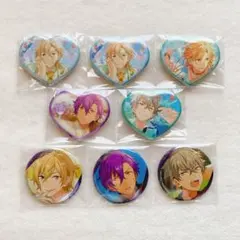 あんスタ UNDEAD羽風薫 大神晃牙 乙狩アドニス ハート缶バッジキャラバッジ