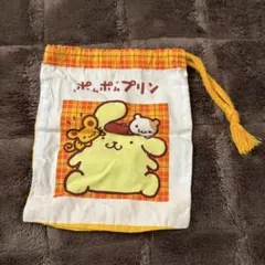 レトロ ポムポムプリン 巾着