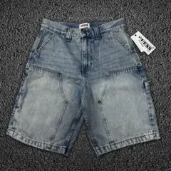 GUESS ゲス CARPENTER ダブルニー ワイドバギー デニムショーツ