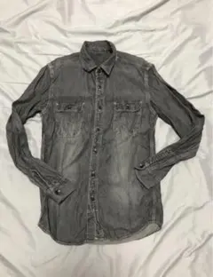 ユニクロ シャツ デニム ウォッシュ 大型店限定　メンズ レディース テンセル