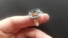 スモーキークォーツ シルバーリング 大粒