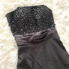 ドレスラボ DRESS lab ビーズ装飾 パンツドレス パーティドレス S