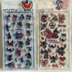 スティッチ 立体シール 2シートセット
