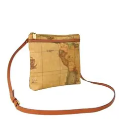 本物 美品 ■ プリマクラッセ ■ マップ柄 世界地図 斜めがけショルダーバッグ