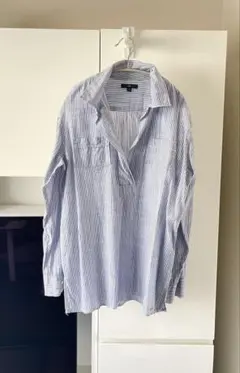 Gap ストライプ柄 長袖シャツ ブルー×ホワイト 【S】 綿100のサムネイル