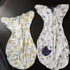 ベビー スワドル レモン柄・宇宙柄 S/M 2枚セット