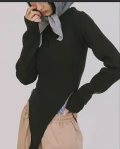 duei ブラック　ポロニットボディースーツ