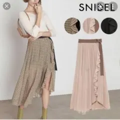 snidelプリーツラップスカショーパンピンクベージュ