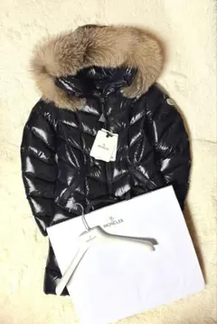 【新品】モンクレール フルマラス 1サイズ ロングリアルファー ブラック 黒