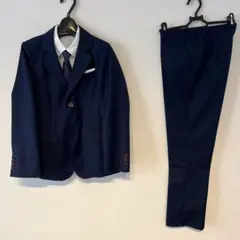 【150サイズ】子供用スーツ　ネイビー　4点セット