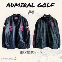 【SALE】【ADMIRAL GOLF】ゴルフウェア重ね着2枚セット M