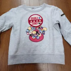 ミキハウス ダブルビー トレーナー 120cm グレー