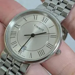 TISSOT 腕時計 T983 クォーツ シルバー文字盤 ローマ数字 稼働品のサムネイル