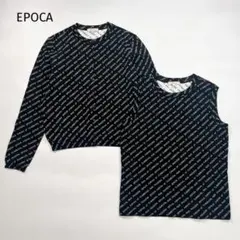 EPOCA エポカ アンサンブル カーディガン ノースリーブニット 黒 40 L
