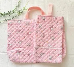 入園入学2点セット　レッスンバック　上靴入れ　ユニコーン　ピンク　女の子　送料込