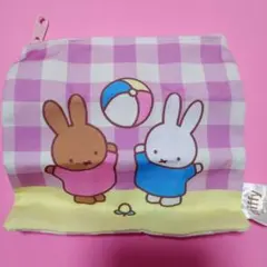 miffyギンガムチェックコレクション　スクエアポーチ