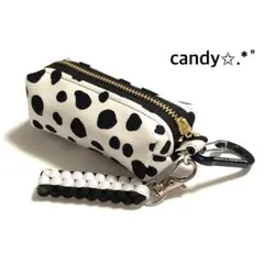 ゴルフボールケース ミニティーホルダー付き✩.*˚ダルメシアン(ホワイト)