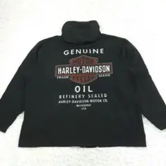 美品◎ハーレーダビッドソン フルジップスウェットパーカー 裏起毛 バックプリント
