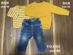 【10/14まで限定価格】子供服　トップス・デニムパンツ　3点セット