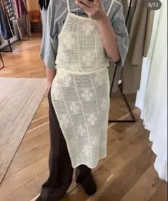 h*e様 PHEENY/COTTON LACE STITCH CARDIGAN - メルカリ