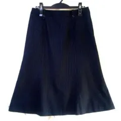 NEW YORKER ストライプ ウールひざ丈スカート最終価格