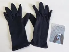 【スマホ対応】タッチスクリーン手袋　レディースLサイズ　天竺・ブラック　新品