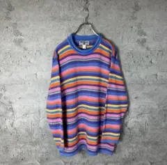 一点モノ◎ヴィンテージ 90s マルチボーダーニット