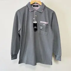 未使用 ヒフミ 長袖ポロシャツ M ブラック HIFUMI タグ付き