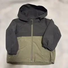 キッズ フード付きジャケット バイカラー　ジャケット　裏地あったか