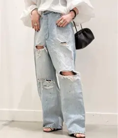 APSTUDIOアシンメトリーデニム　38