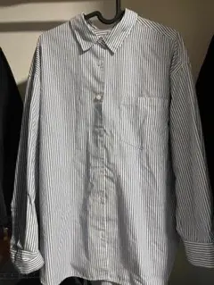 【春服】GUウィメンズストライプシャツメンズMサイズ相当
