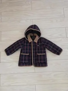 【お値下げ相談可】Polo フード付き ネイビー・チェックジャケット