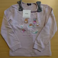 BeBe Cafeプリント肩リボントレーナー サクマ✕サンリオ　がま口ショルダー