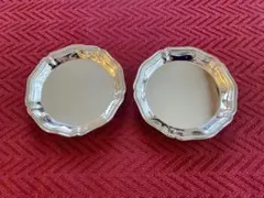 【極美品☆お得なペアセット☆】クリストフル ミニ花リムプレートペアセットのサムネイル