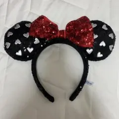 ミニーマウス風カチューシャ ハート模様